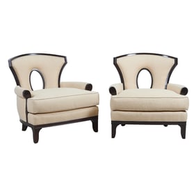 Pair of Barbara Barry for Henredon Upholstered Armchairs