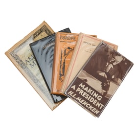Five H.L Mencken Volumes Including Signed