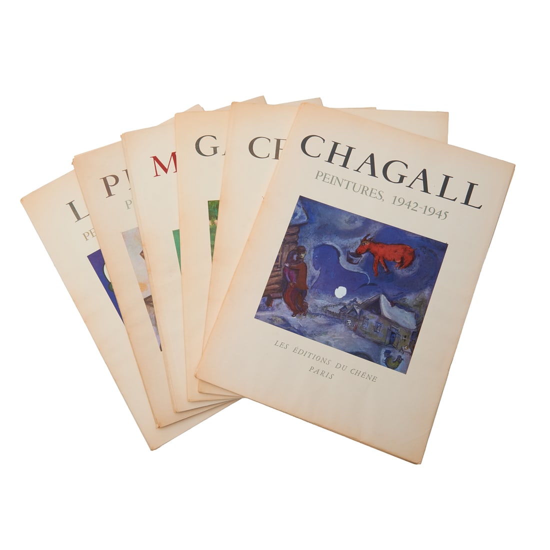 Six "Editions du Chene" Volumes: Six "Editions du CheneVolumes. ;Comprising;1948 "Leger: Peintures, 1911-1948volume, 1943 "Picasso: Peintures, 1939-1946volume, 1943 "Matisse: 16 Peintures 1939-1946", 1949 "Gaugin: Peinturesvolume, 19
