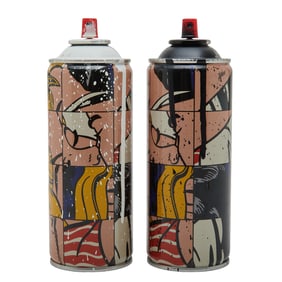 Two Mr. Brainwash Spray Cans