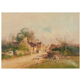 DUTCH SCHOOL, Landscape of a Village Scene