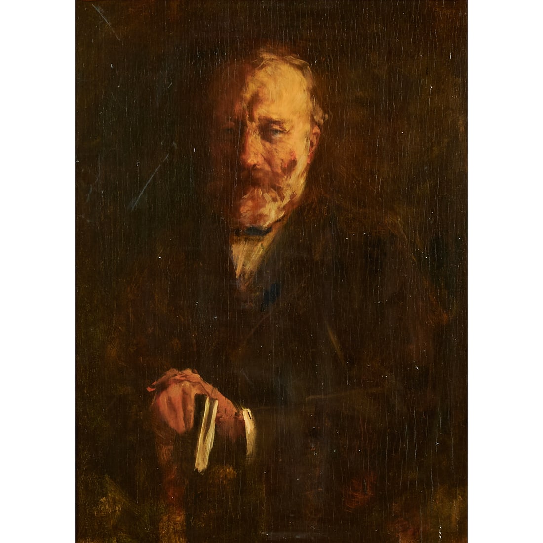 Attr. to William Keith, Portrait of Professor, Oil on Board (1 of 3)