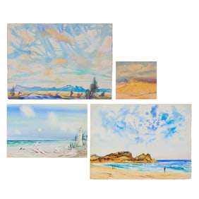 Llyod Lozes Goff, four watercolors