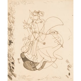 George Braque, etching from La Theogonie D'Hesiode suite