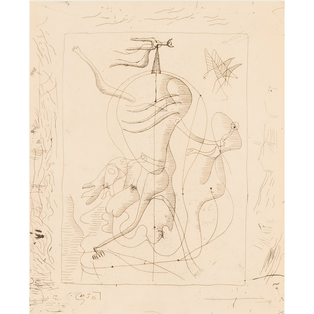 George Braque, etching from La Theogonie D'Hesiode suite (1 of 3)