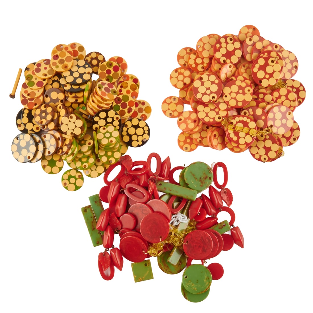 Collection of Bakelite Polka Dot Necklace Discs (Unstrung) (1 of 4)