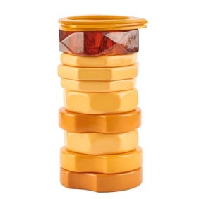 Collection of Carved Bakelite Bracelets