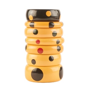 Collection of Seven Polka Dot Bakelite Bracelets
