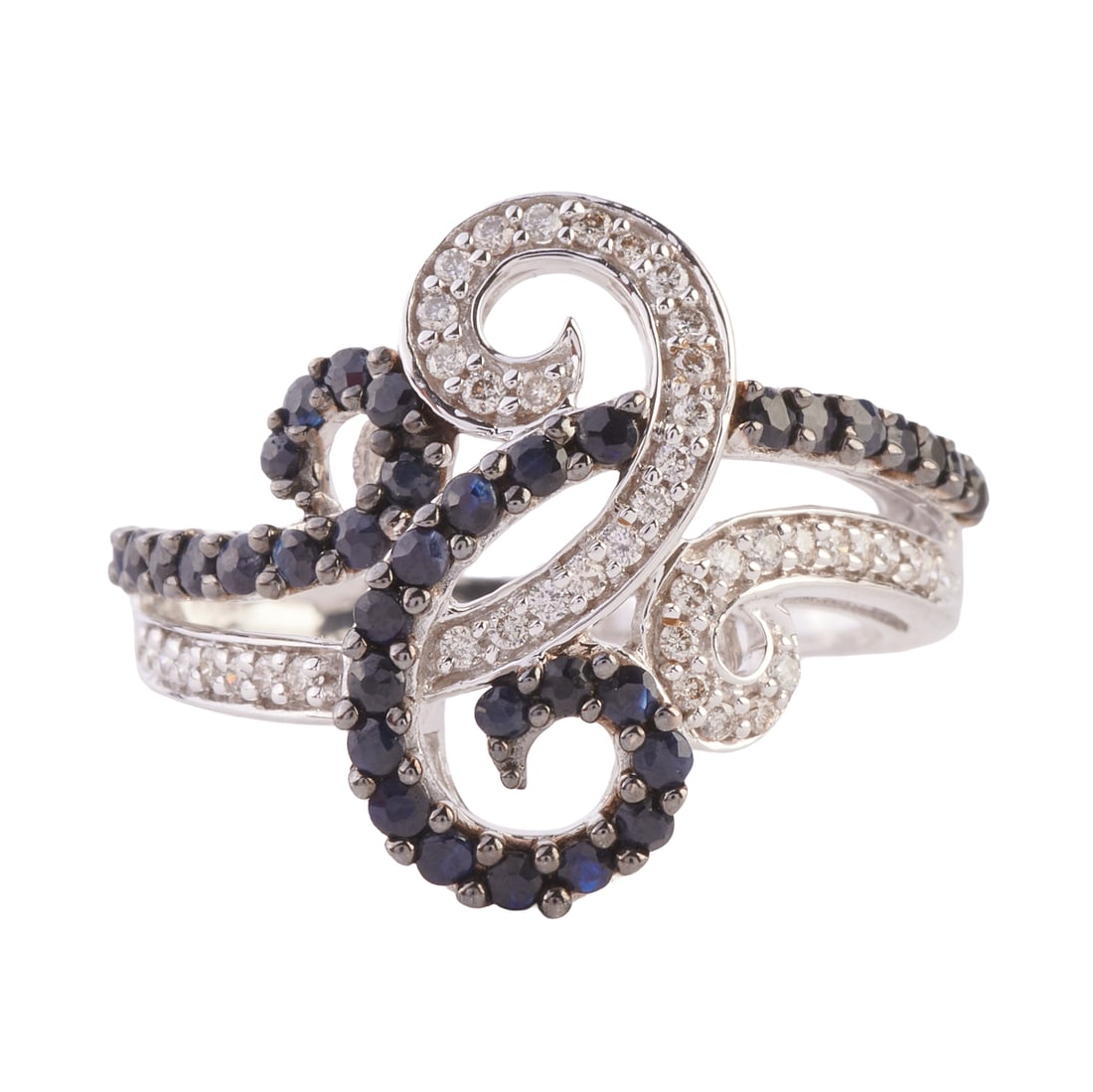 Diamond, Sapphire, 14k White Gold Ring (1 of 3)