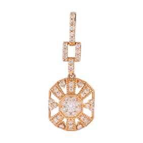 Diamond, 14k Yellow Gold Pendant