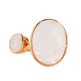 Moonstone, Vermeil Cuff Ring