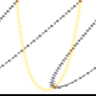 18k Yellow Gold Necklace: 18k Yellow Gold Necklace. The 18k yellow gold rope link measuring approximately 5 mm in width, completed by a lobster claw clasp, forming an 18 inch necklace. {Gross Weight: 14.1 dwts}