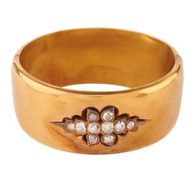 Antique Diamond, 18k Yellow Gold Bracelet