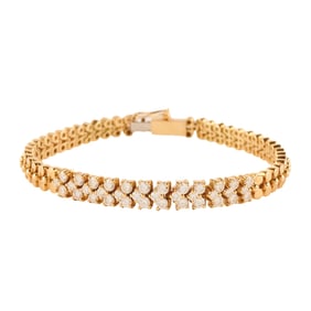 Diamond, 18k Yellow Gold Bracelet