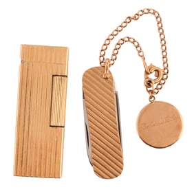 Two Gent's 14k Yellow Gold, Metal Accessories