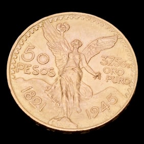 Mexico 1945 50 Pesos Gold Coin