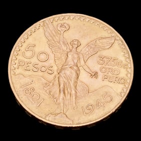 Mexico 1945 50 Pesos Gold Coin