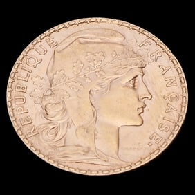 France 1908 20 Franks Gold Coin