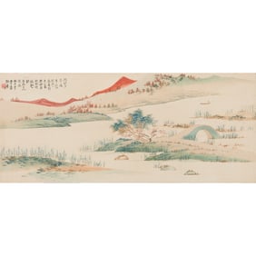 Attributed to Zhang Daqian (1899-1983), Riverscape