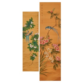 LIN SHENG (1944-) and WU SHAN (1942-), Silk Painting Scrolls