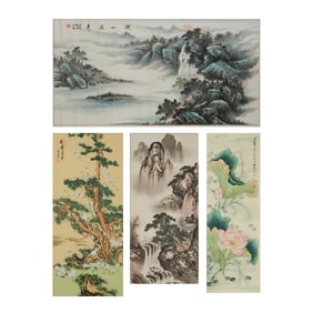 Four Chinese Landscape Scrolls