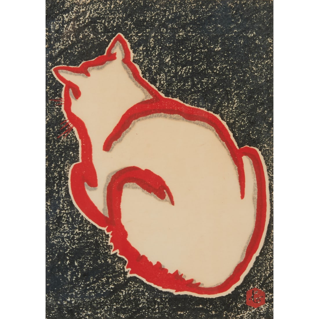 HASEGAWA SADANOBU IV (1914-1999), Red Cat (1 of 3)