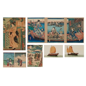 Six Japanese Woodblock Prints