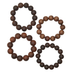 Four Chinese Agarwood Bracelets