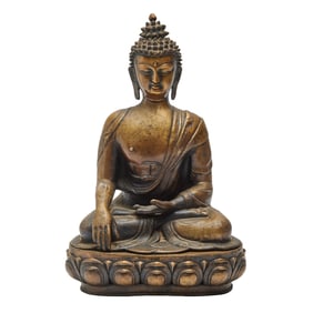 Tibetan Bronze Seated Sakyamuni