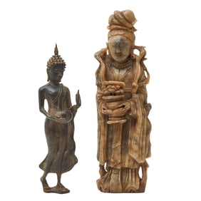 Thai and Chinese Buddhist Statues