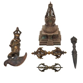 Five Tibetan Ritual Objects