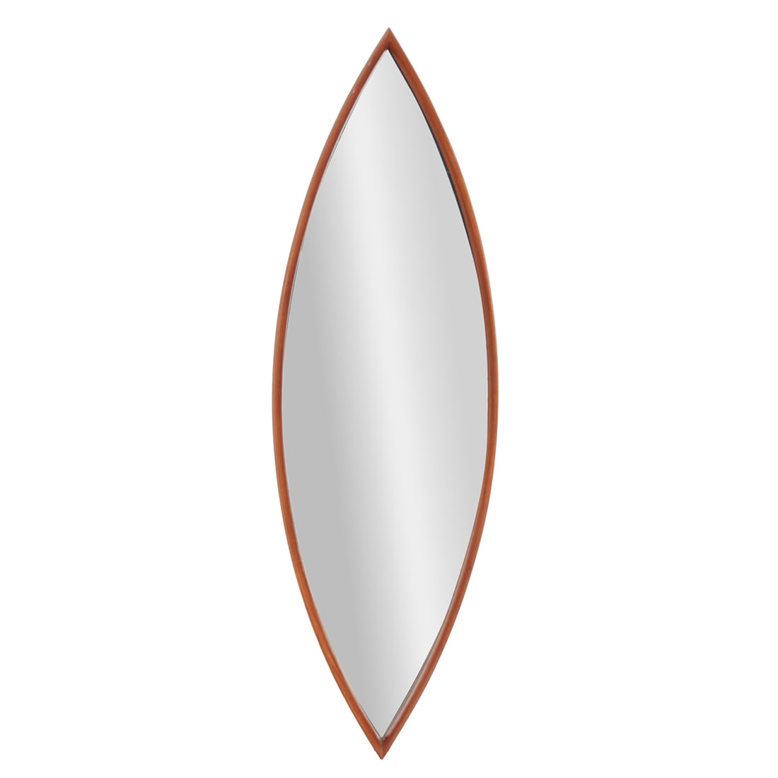 Danish Thomas Poss' Eferfolger Teak Mid Century Modern Ellipse Wall Mirror (1 of 2)
