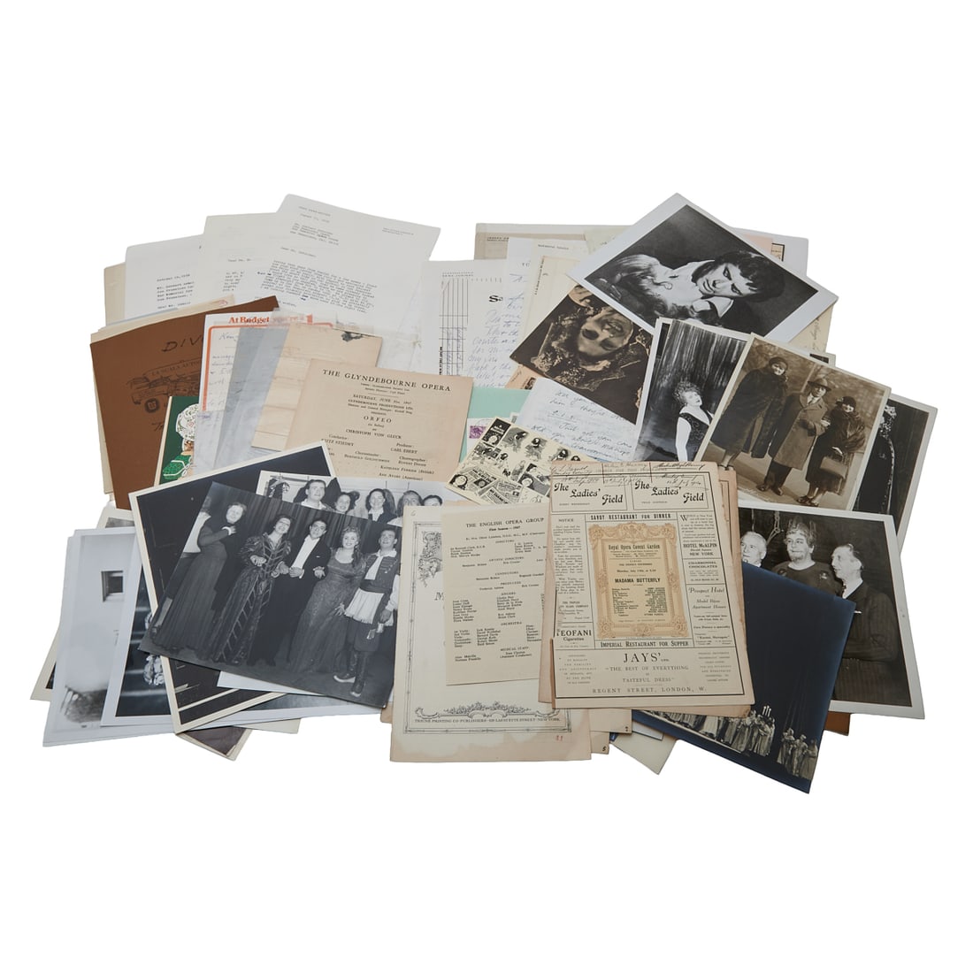 Signatures of Opera Singers, Composers, Etc including Correspondence (1 of 6)