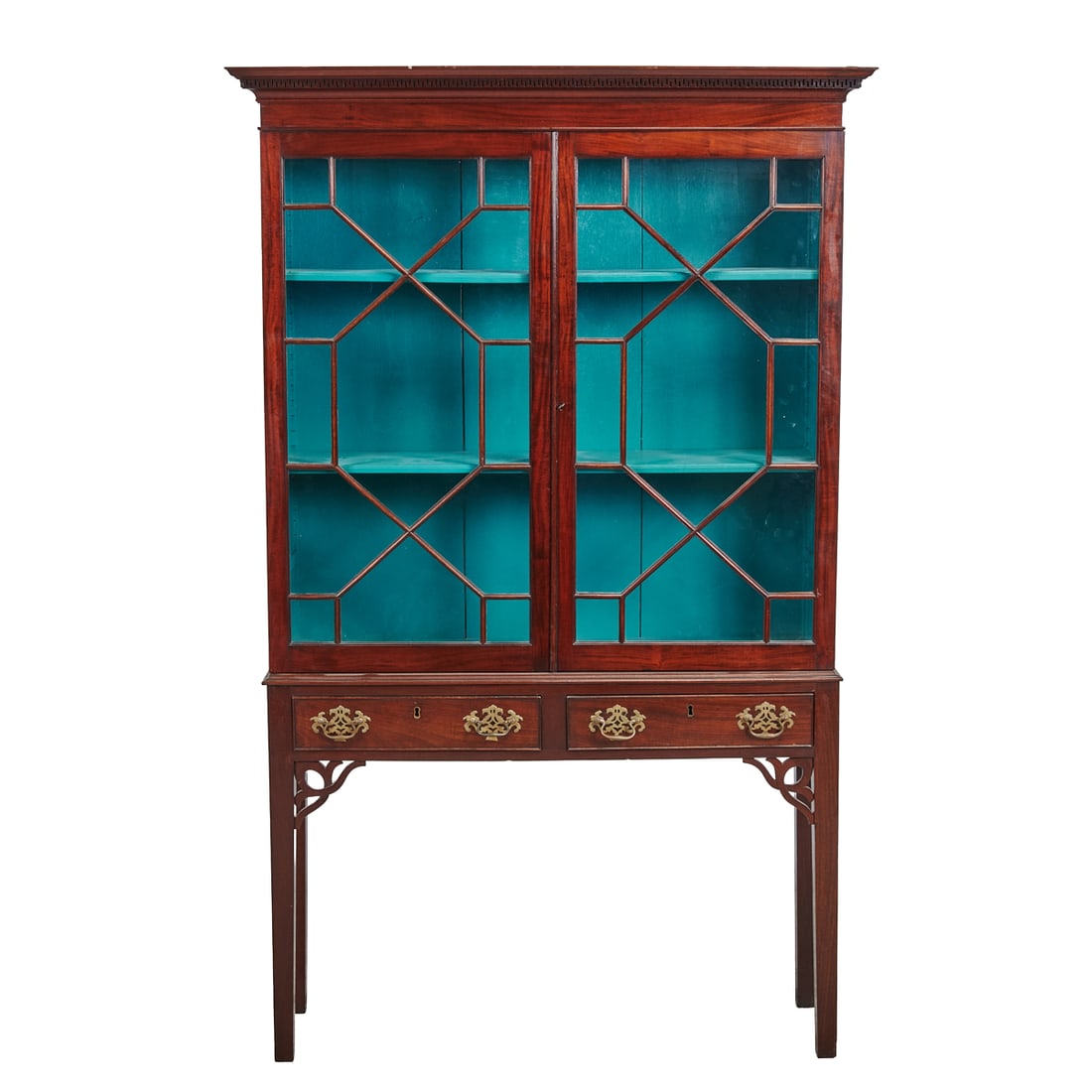 Chippendale Style Mahogany Cabinet on Stand (1 of 3)