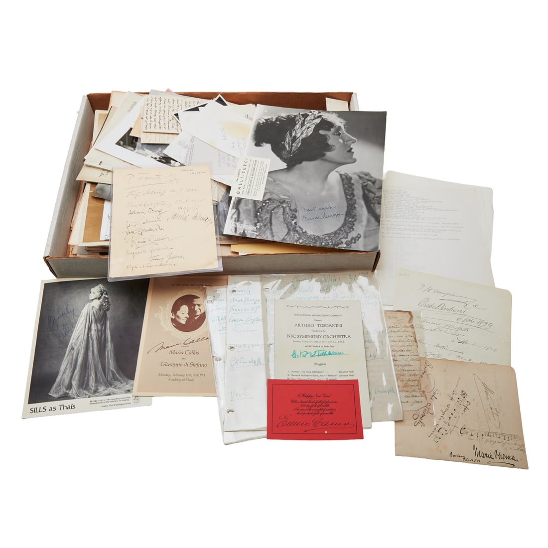 Two Boxes Opera, Music, Theatre Letters, Photographs, Playbills (1 of 2)