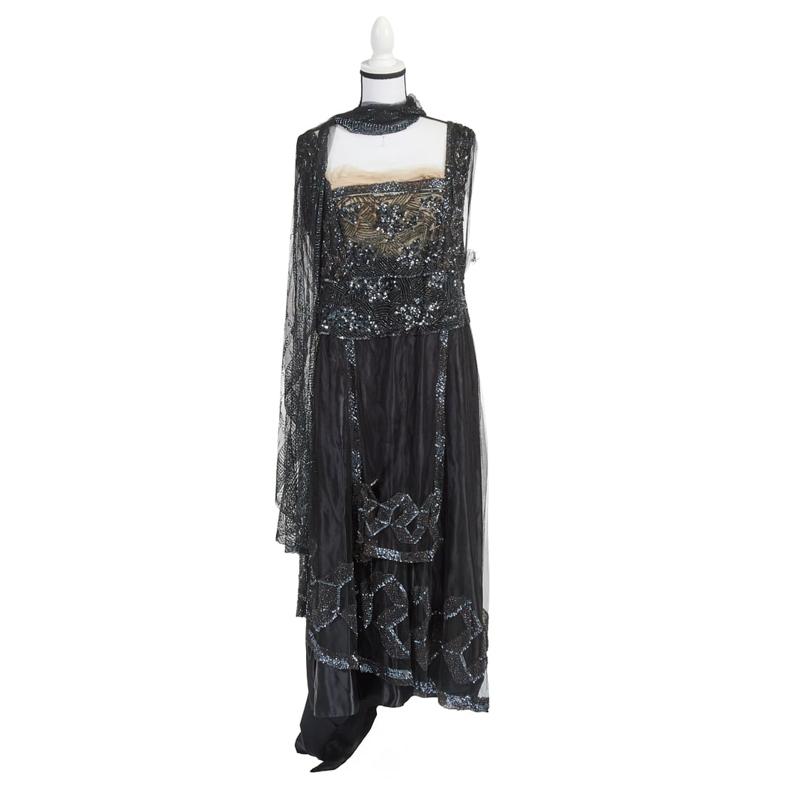 Helen Igoe Black Evening Dress and a Scarf (1 of 3)