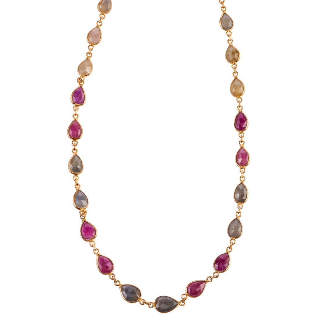Multicolored Sapphire, Vermeil Necklace (1 of 3)