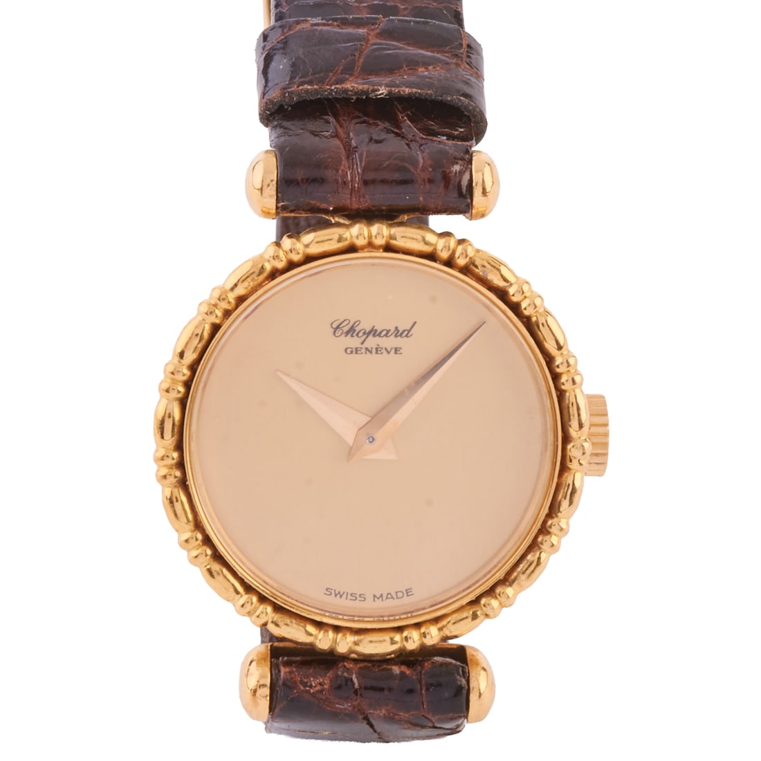 Ladies Chopard 18k Yellow Gold, Leather Wristwatch (1 of 4)