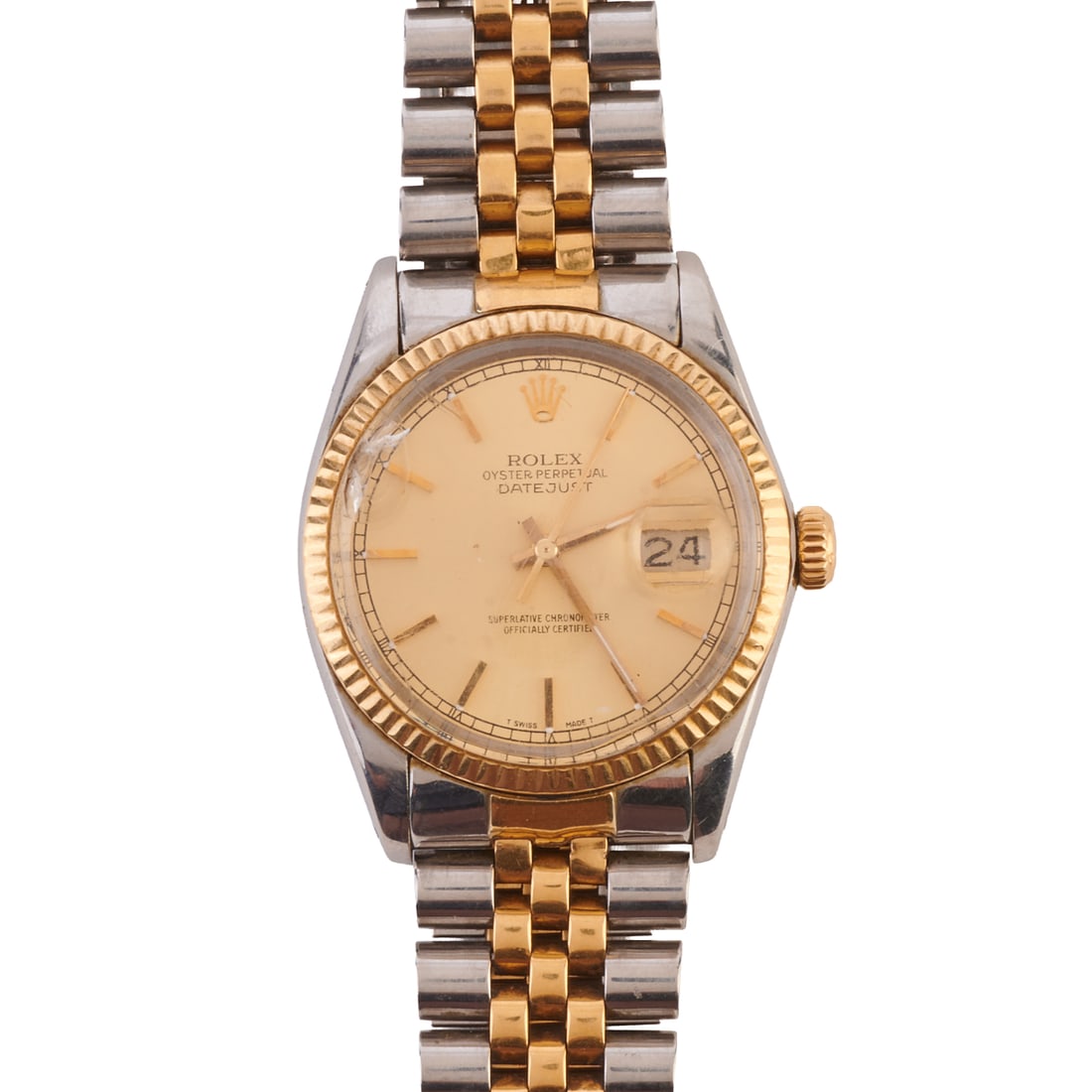 Rolex Oyster Perpetual Datejust 14k Yellow Gold, Stainless Steel Wristwatch (1 of 6)