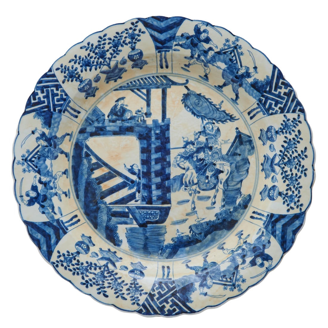 Chinese Porcelain Blue and White Porcelain Charger Dish. (1 of 4)