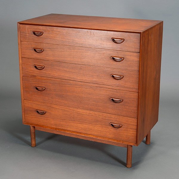 Danish Peter Hvidt Cabinet.: Danish Peter Hvidt Cabinet. High boy dresser. Measures approximately 37 inches in height, 35 inches in width and 19 inches in depth.