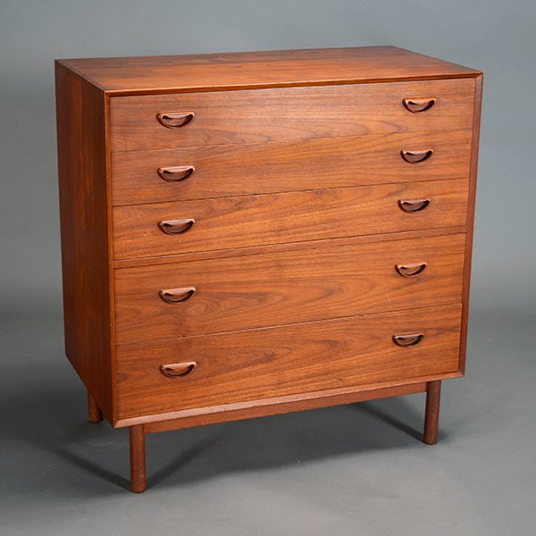 Danish Peter Hvidt Cabinet.: Danish Peter Hvidt Cabinet. High boy dresser. Measures approximately 37 inches in height, 35 inches in width and 19 inches in depth.