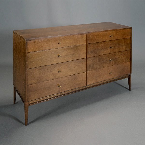 Paul McCobb Eight Drawer Chest.: Paul McCobb Eight Drawer Chest. In brown finish.