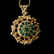2 EMERALD, RUBY, DIAMOND, YELLOW GOLD NECKLACES. - 2