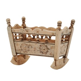19th Century Sailor's Carved Whalebone Crib