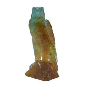 Daum Pate de Verre Glass Falcon