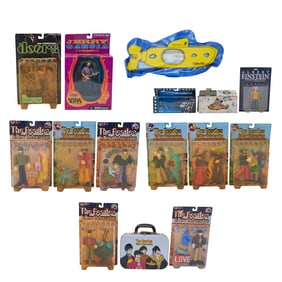 Collection of Beatles and Other Musician Action Figures, McFarlane, Swatch, Etc.