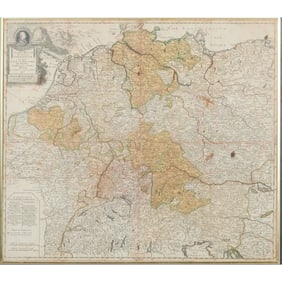 Framed J.M. Probst 1784 Map of Germany