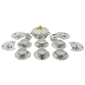 Collection of Herend Rothschild Bird Pattern Porcelain