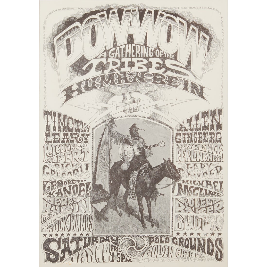 1967 Human Be-In Rick Griffin Poster (1 of 3)